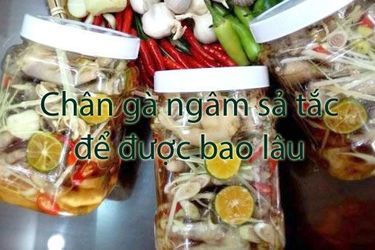 Chân gà ngâm sả tắc để được bao lâu