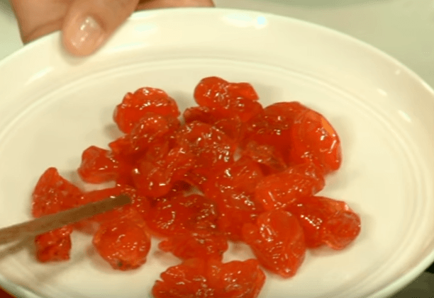 thành phẩm món mứt cà chua bi