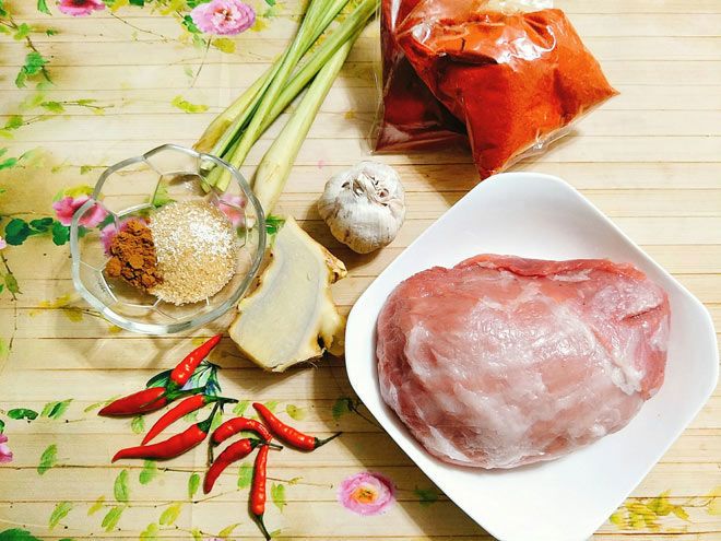 nguyên liệu làm thịt lợn giả bò khô