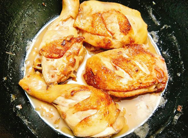 nấu roti gà với nước cốt dừa