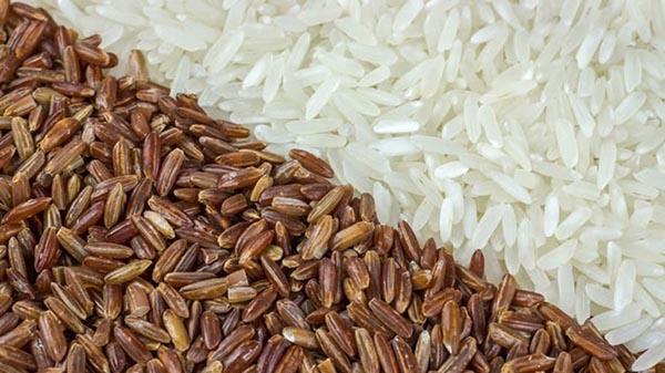 gạo lứt và gạo trắng